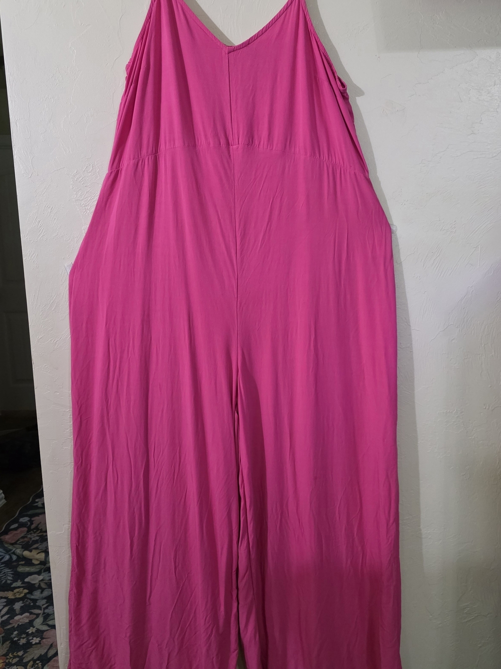 Old Navy Hot Pink Sleeveless Wide-Leg Jumpsuit